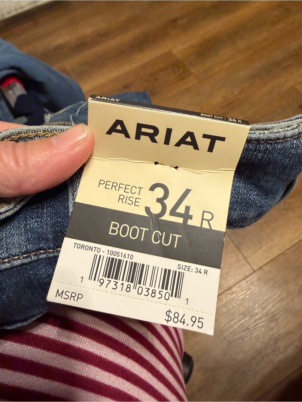 NWT Ariat women’s  Bootcut Jeans - Blue Denim 34 R